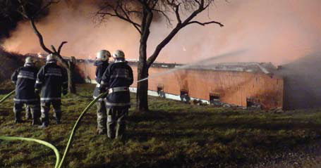 Brand des Hühnermaststalls am 6. Jänner 2013
